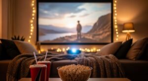 Movie night background in x in image 3