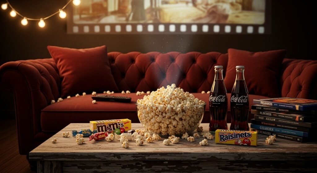 Movie night background in x in image 4
