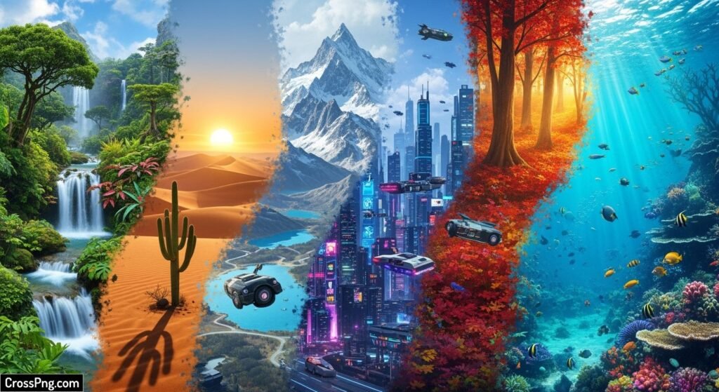 Multi background image