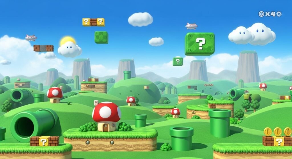 Mushroom kingdom u background image 2