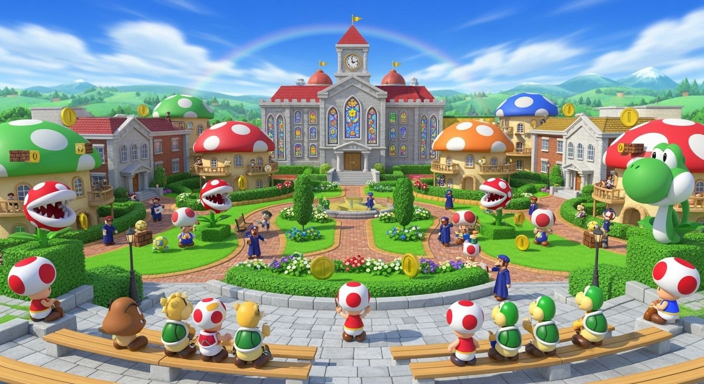 Mushroom kingdom u background image