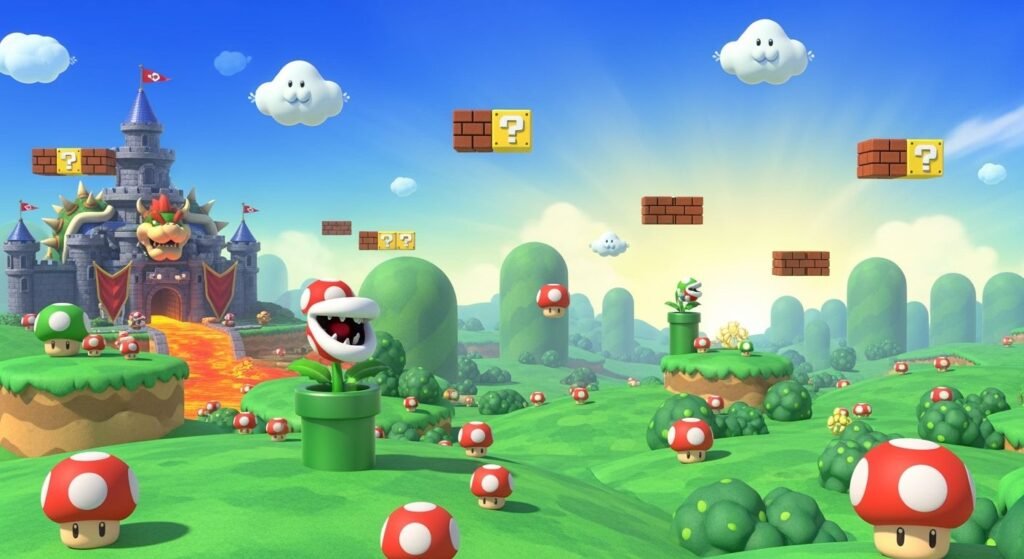 Mushroom kingdom wii u background image 3