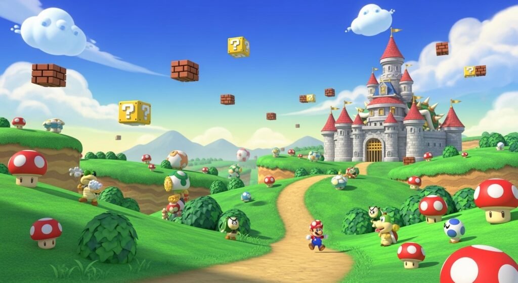Mushroom kingdom wii u background image 4