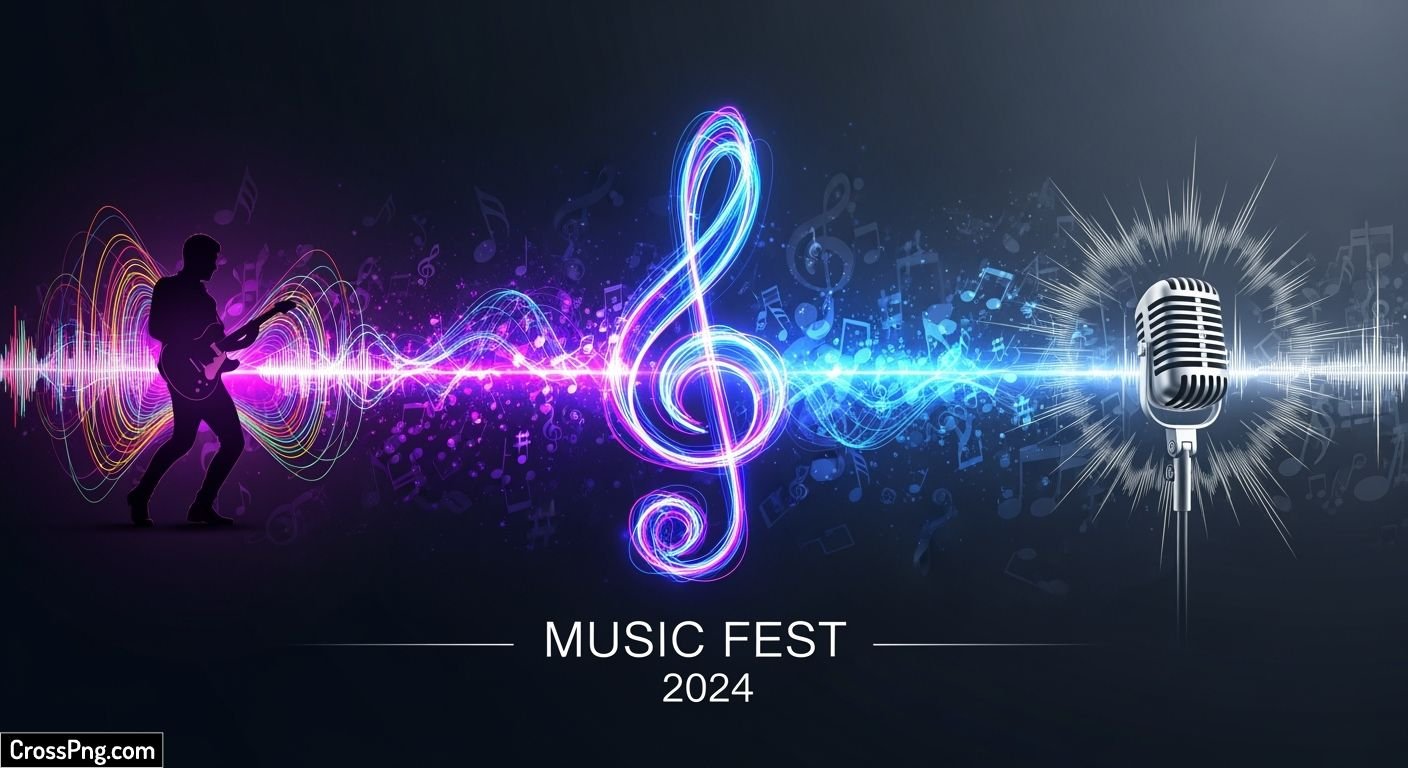 Music background banner image