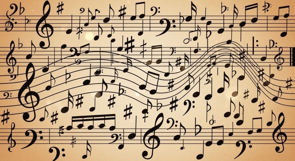 Music note background image 2