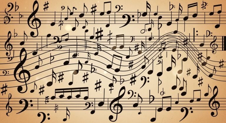 Music note background image 2