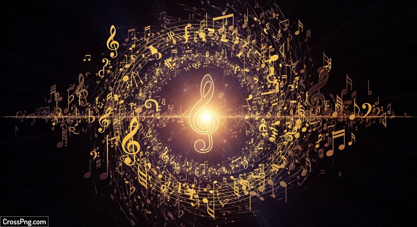 Music notes background image