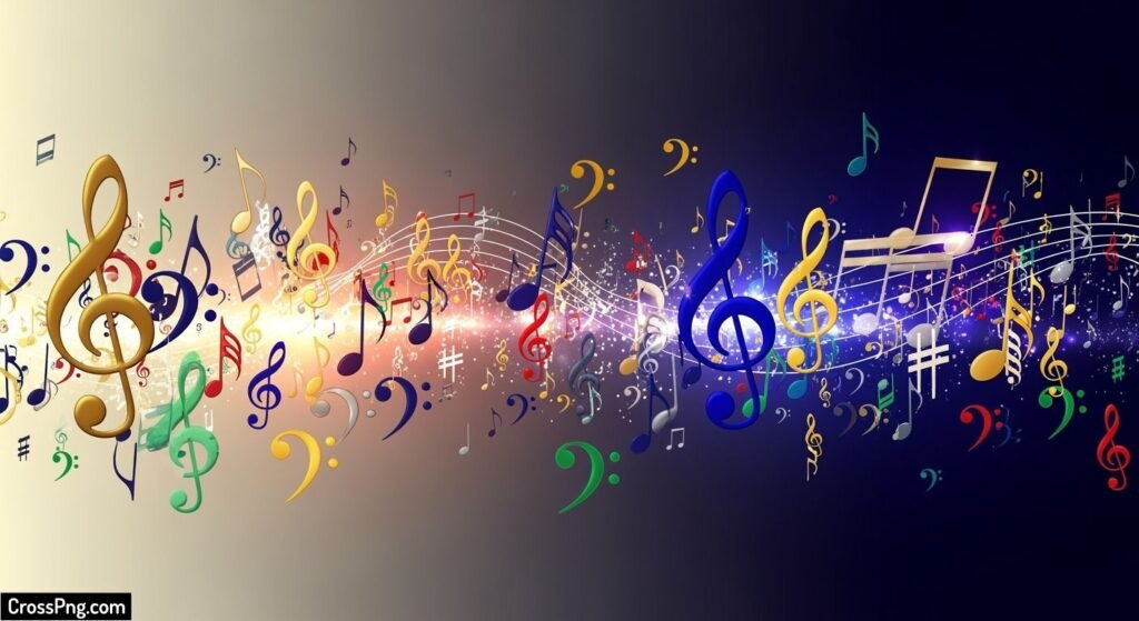 Music notes background image 2