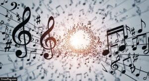 Music notes background image 3