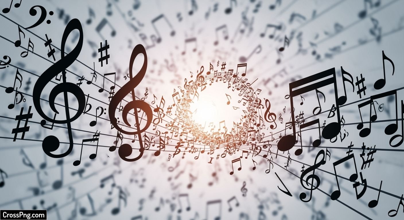 Music notes background image 3