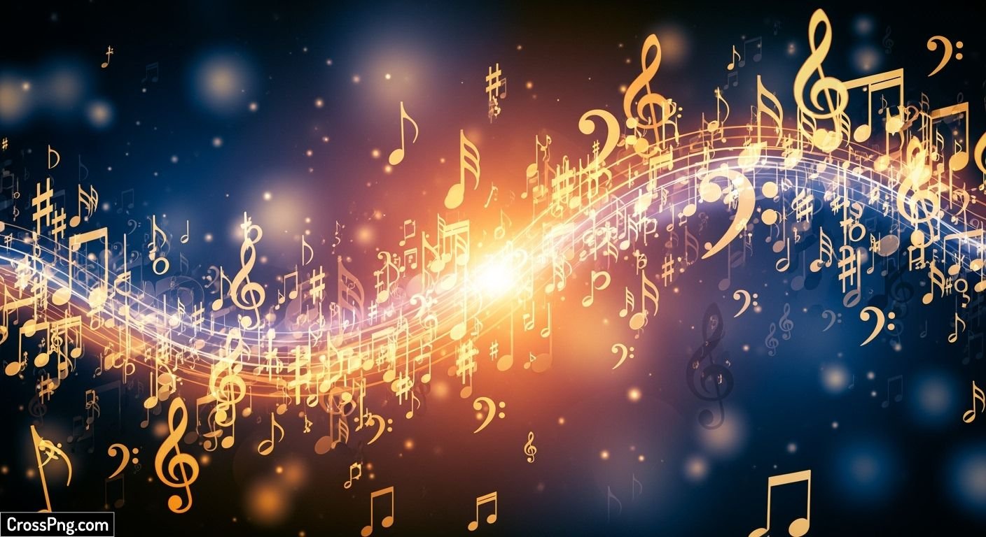Music notes background image
