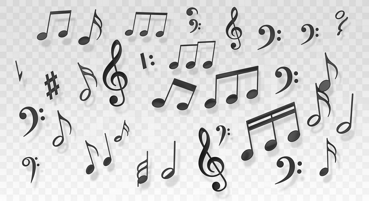 Music notes transparent background image 3