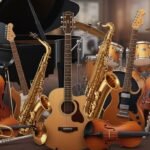 Musical instruments background image