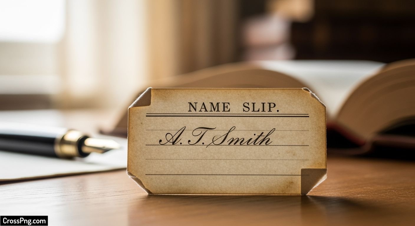 Name slip background image