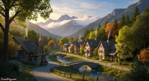 Nature village background image