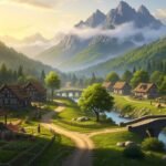 Nature village background image 2