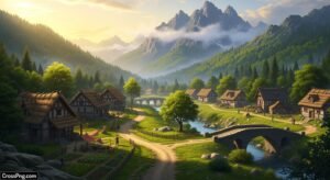 Nature village background image 2