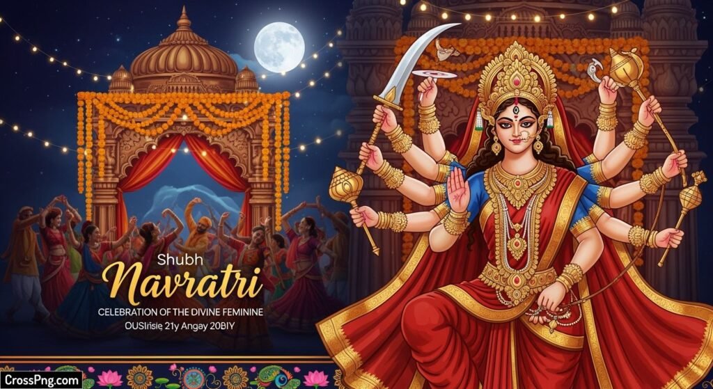 Navratri background poster image