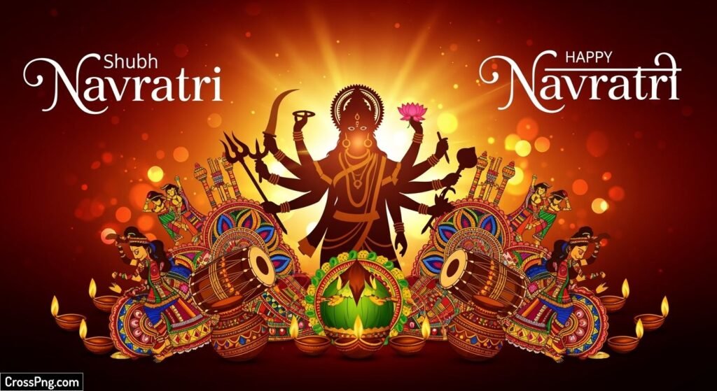 Navratri background poster image