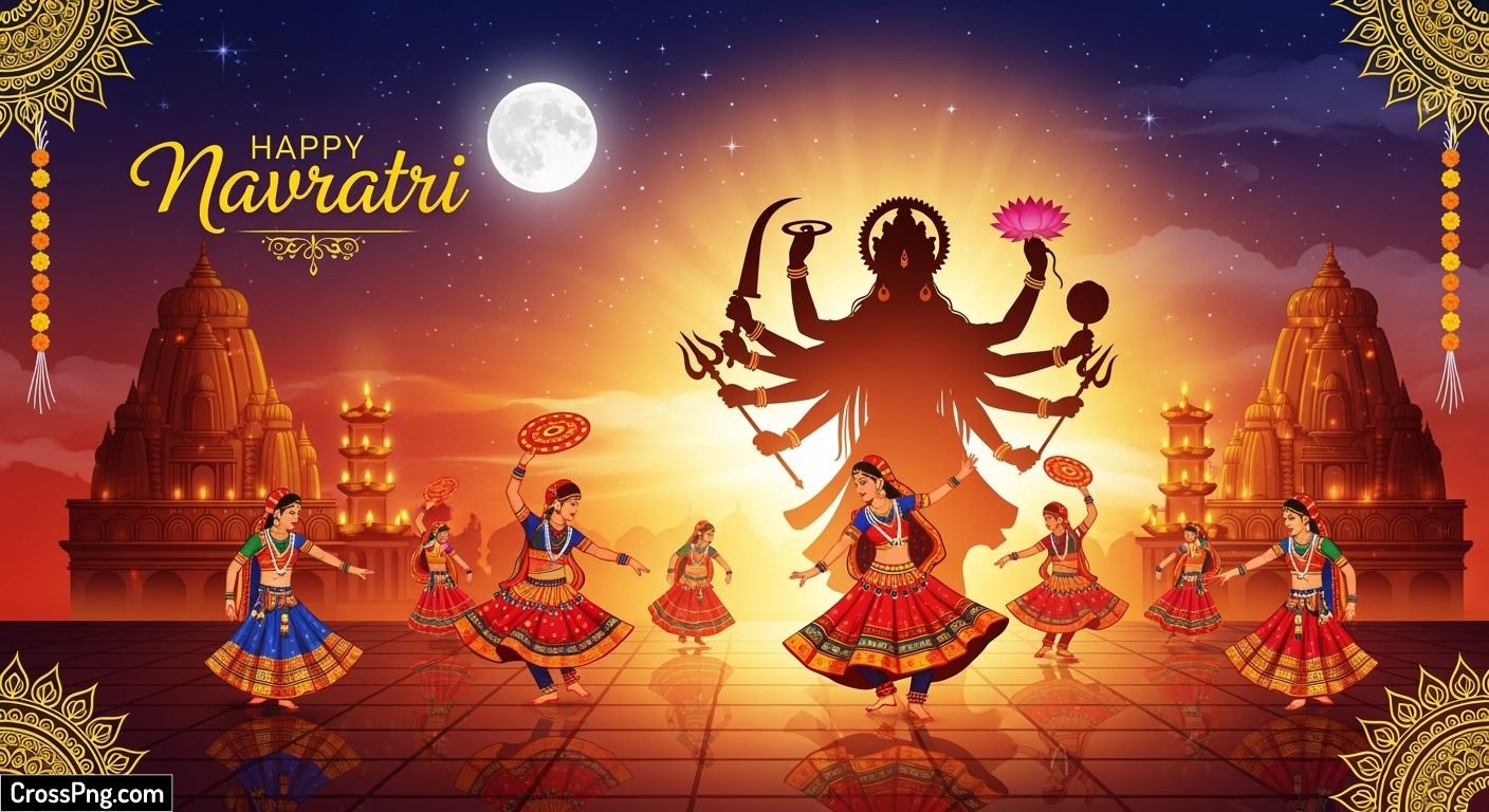 Navratri background poster image 3