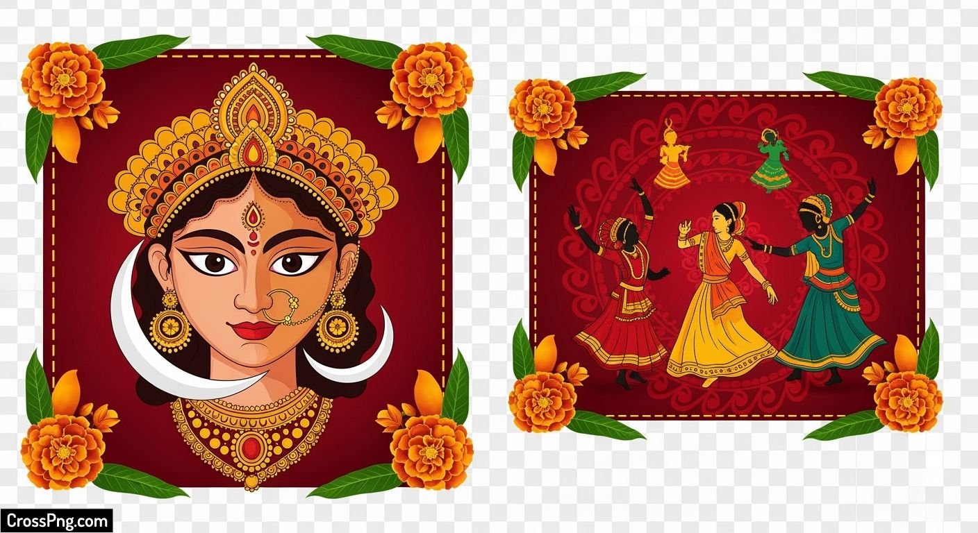 Navratri banner background png image 2