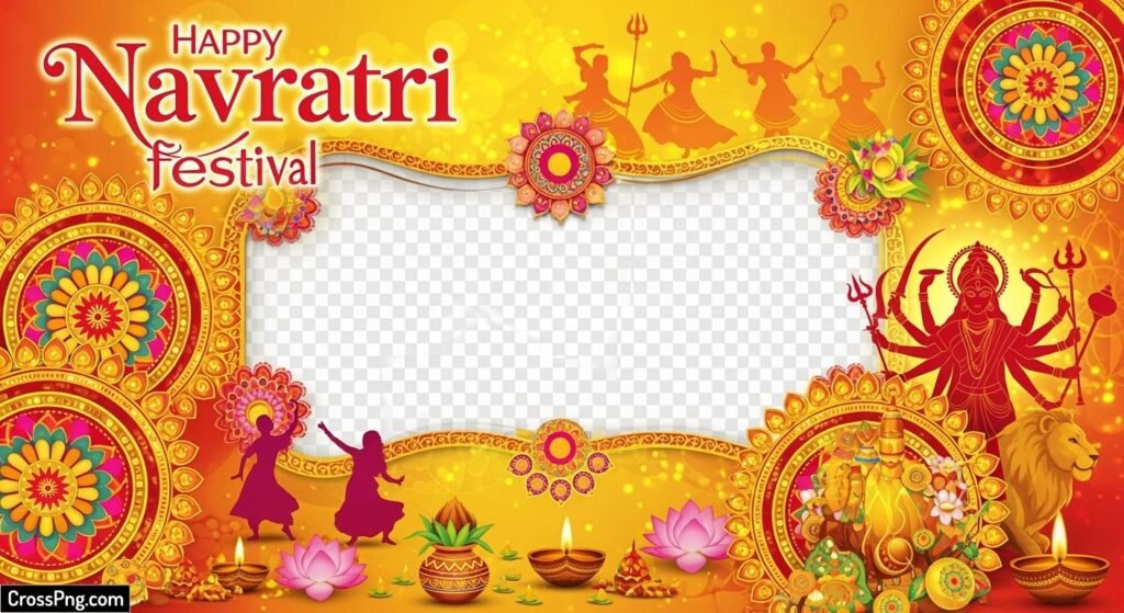 Navratri banner background png image 3