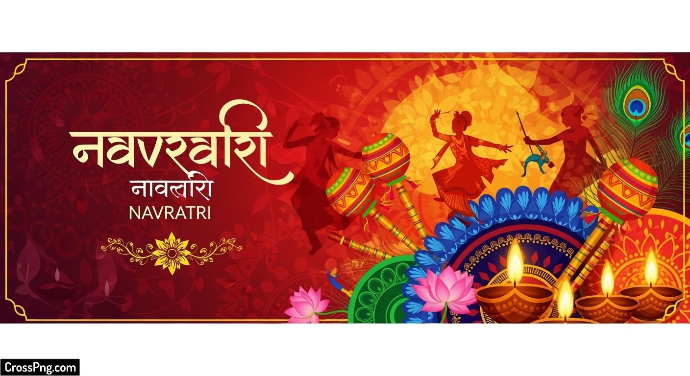 Navratri banner background png image