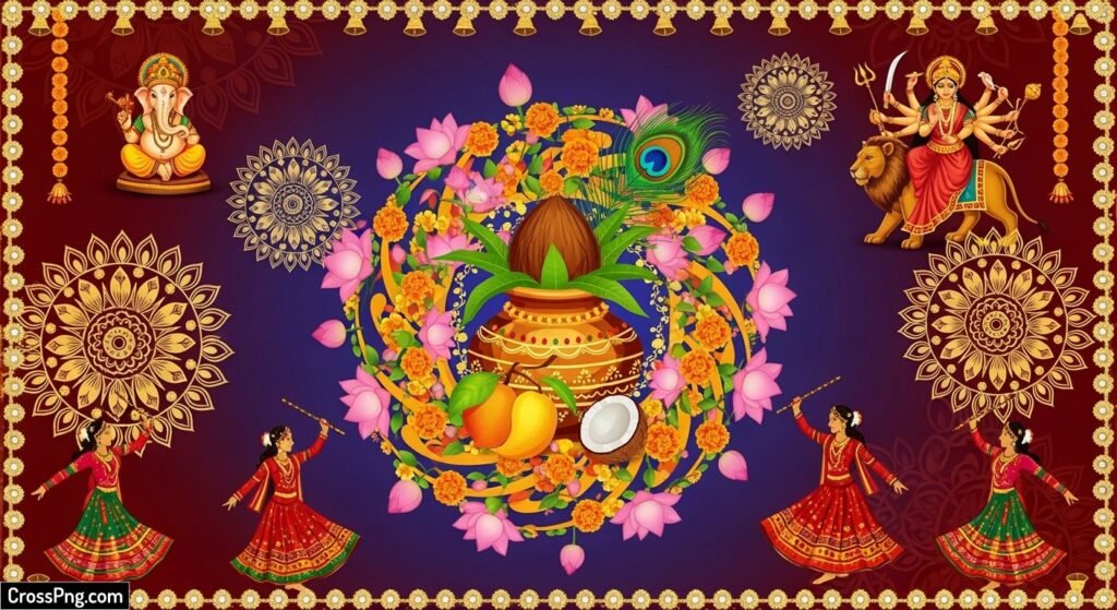 Navratri invitation background image