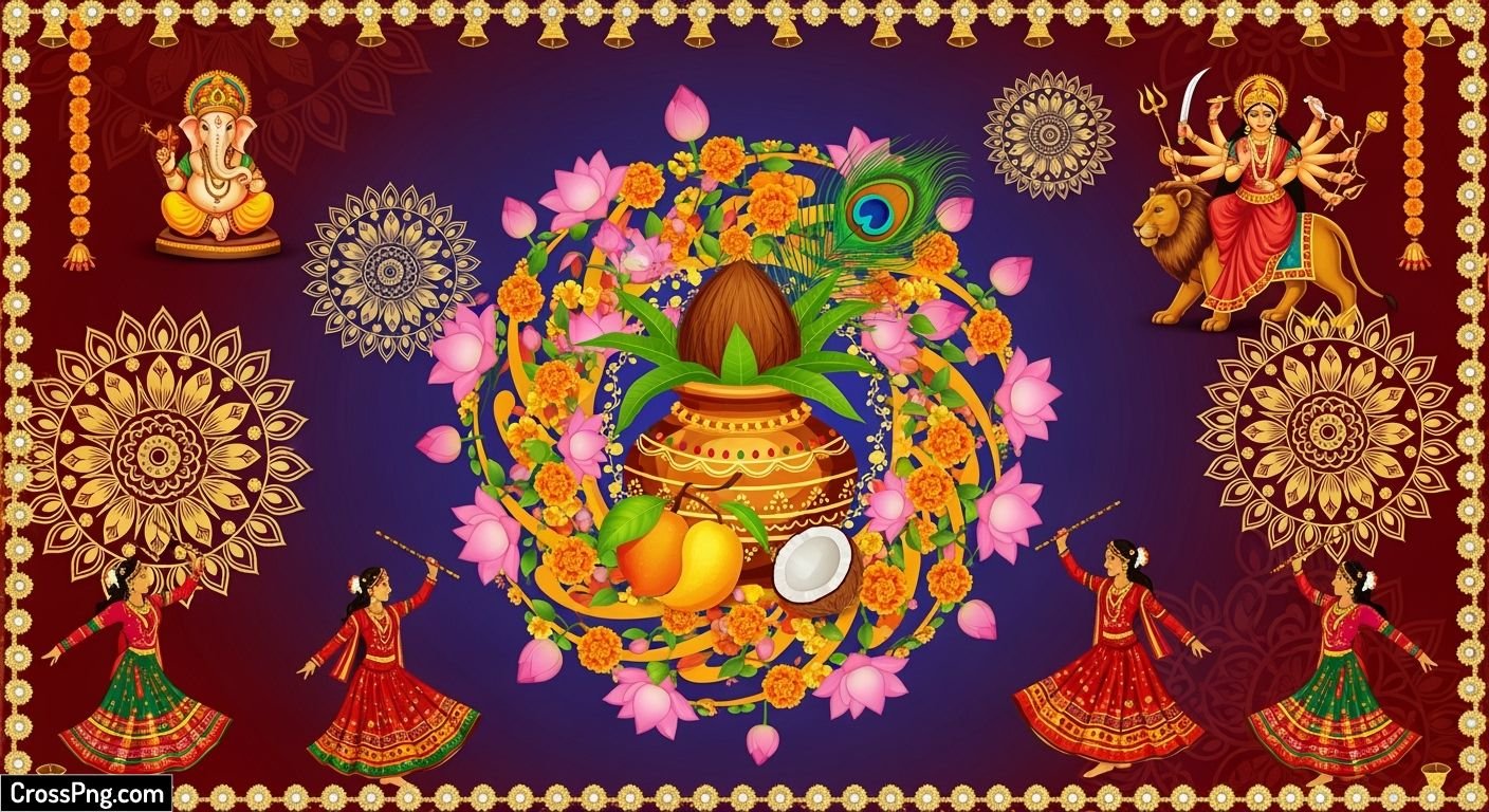 Navratri invitation background image