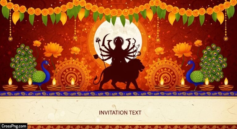 Navratri invitation card background image
