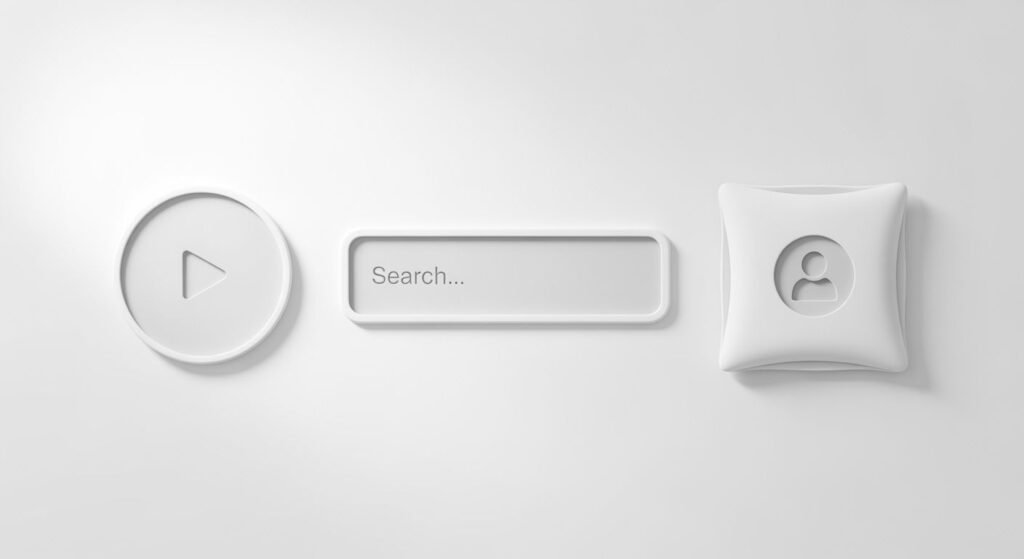 Neumorphism white background image