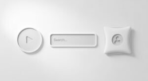 Neumorphism white background image