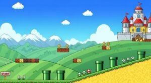 New super mario bros u background image