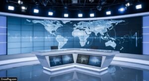 News studio background hd image