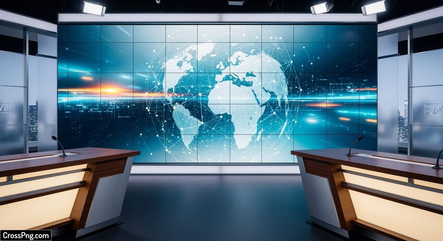 News studio background hd image 2