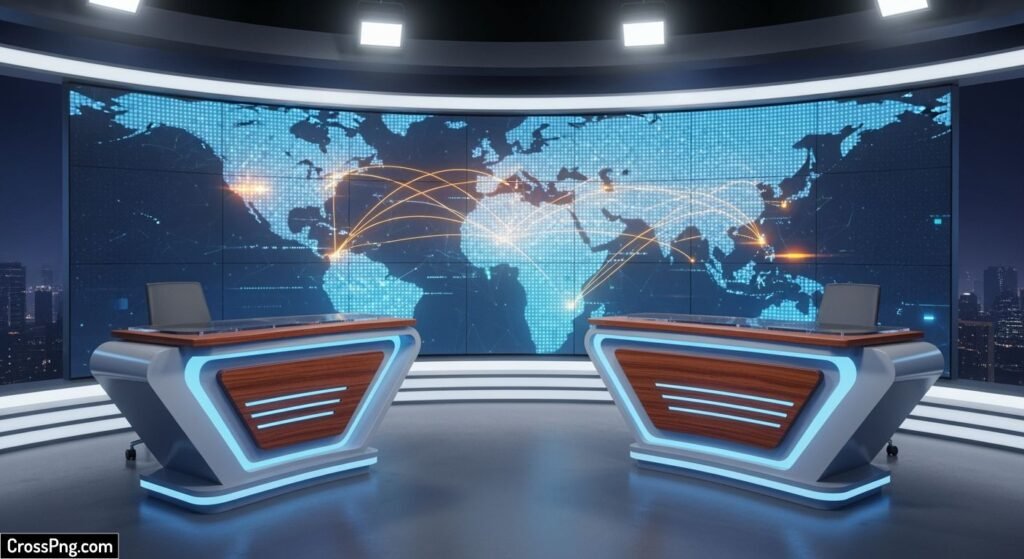 News studio background hd image 3