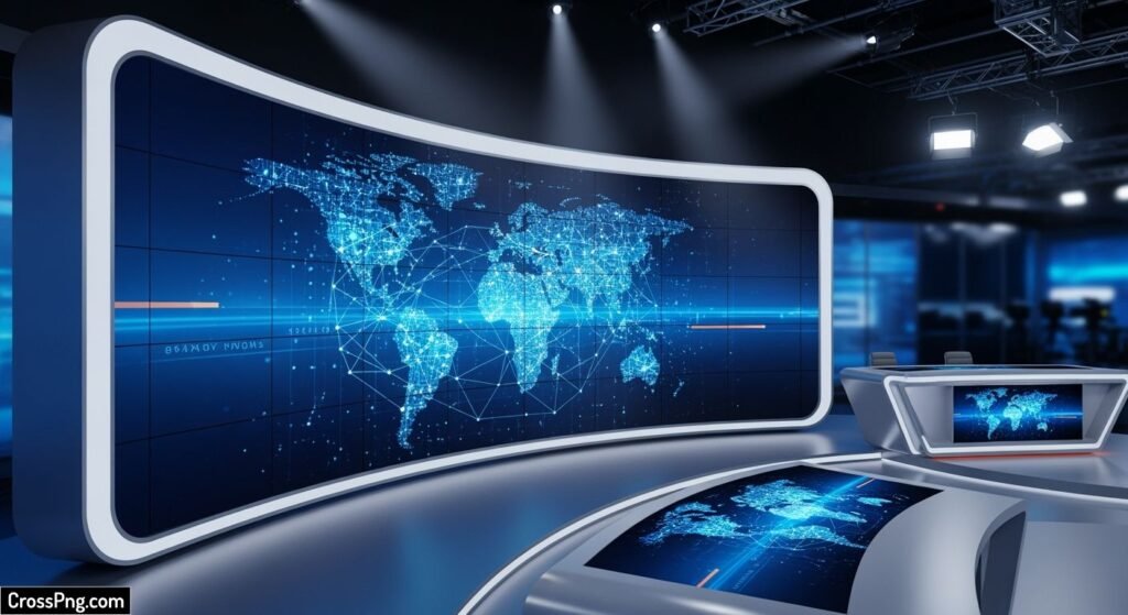 News studio background image 3