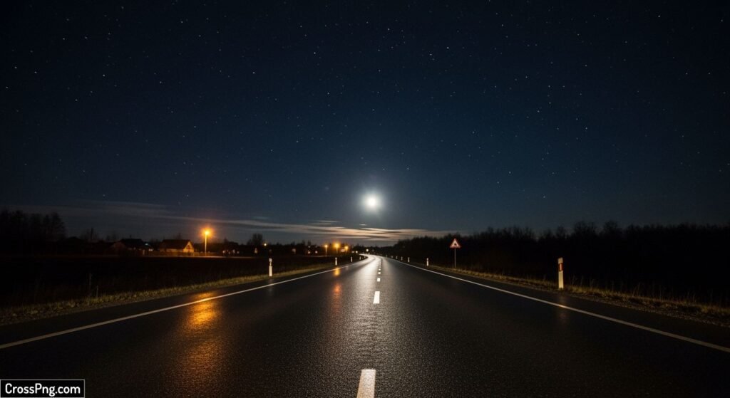 Night background road image