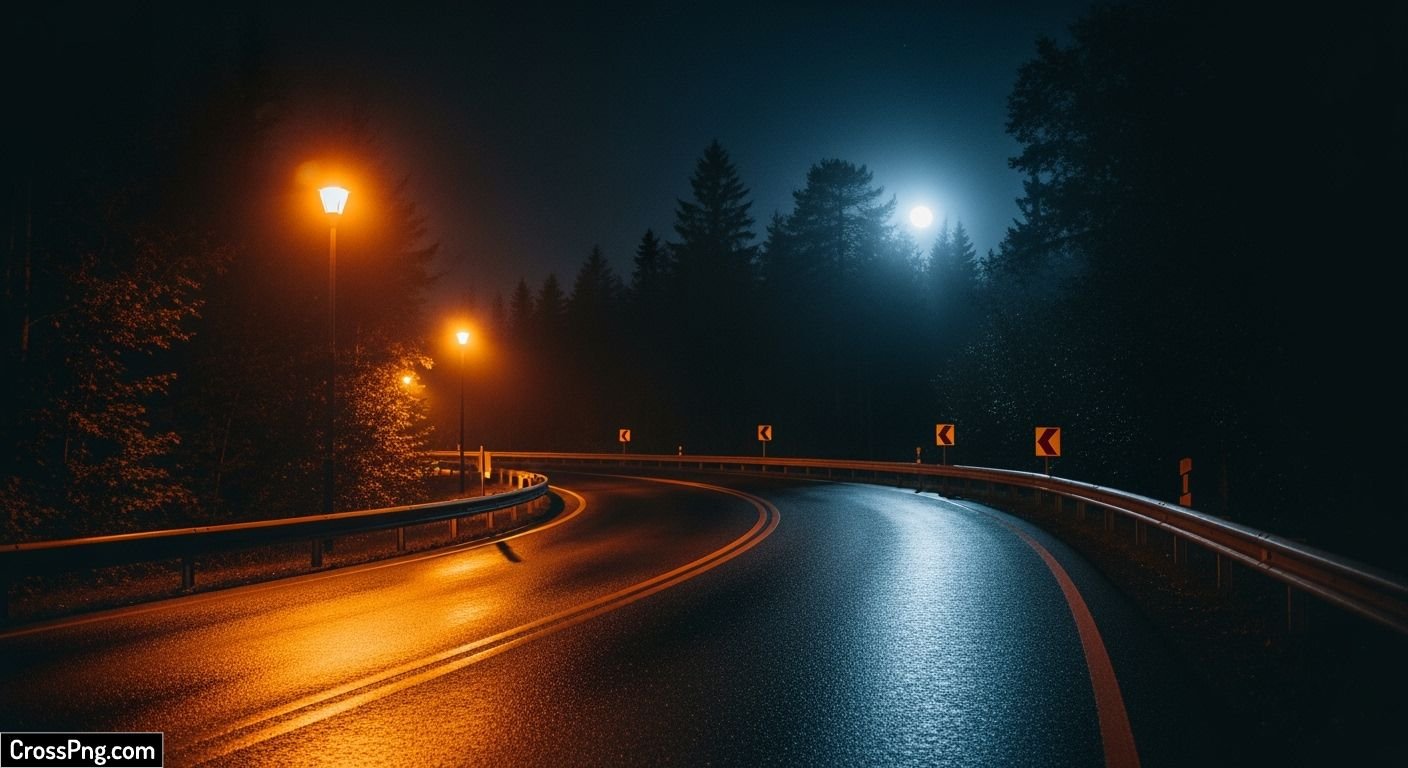 Night background road image 3