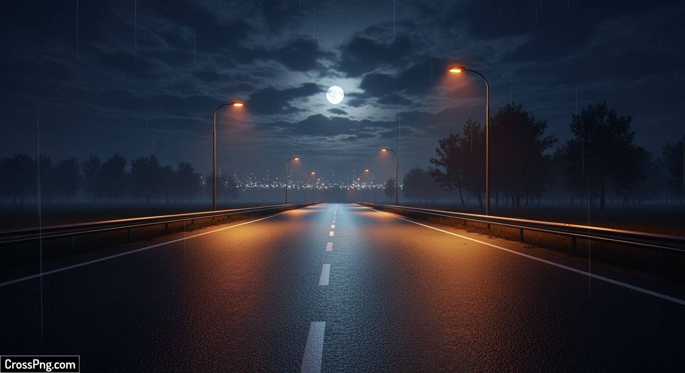 Night background road image