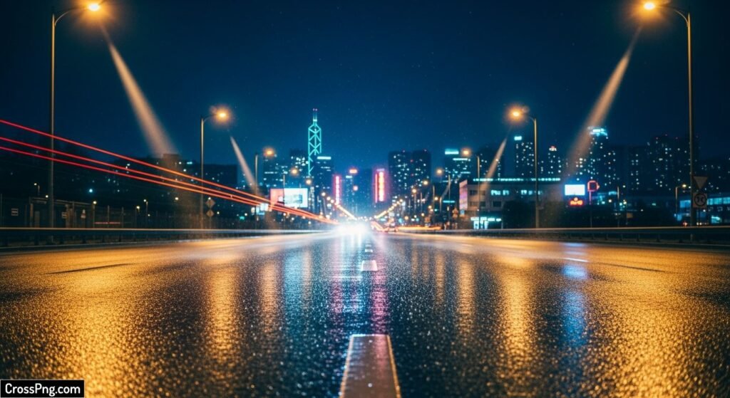 Night road background image