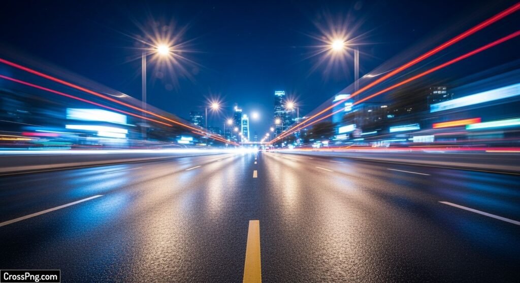 Night road background image