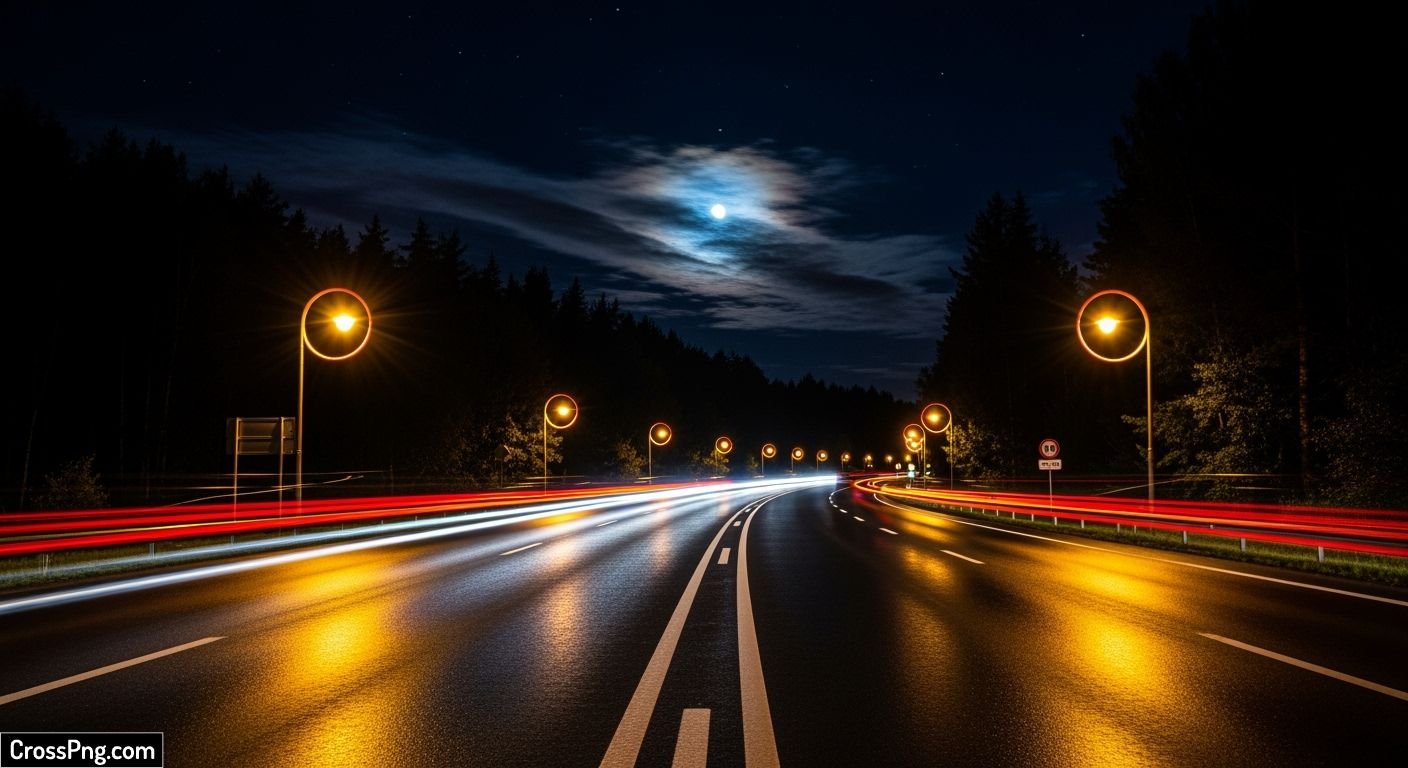Night road background image 3