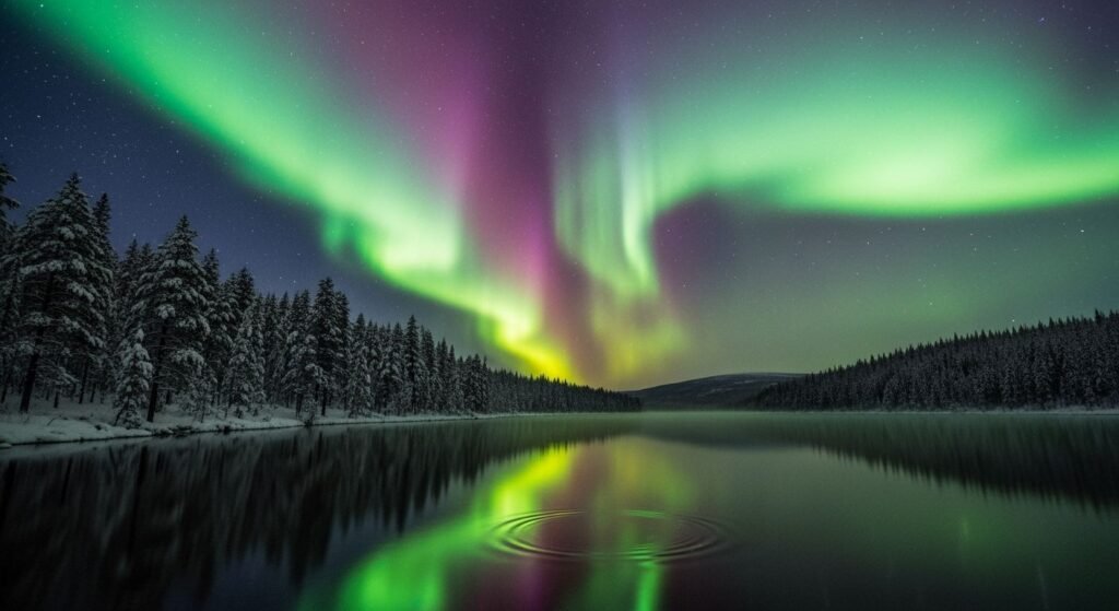 Northern lights background image
