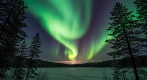 Northern lights background image 2