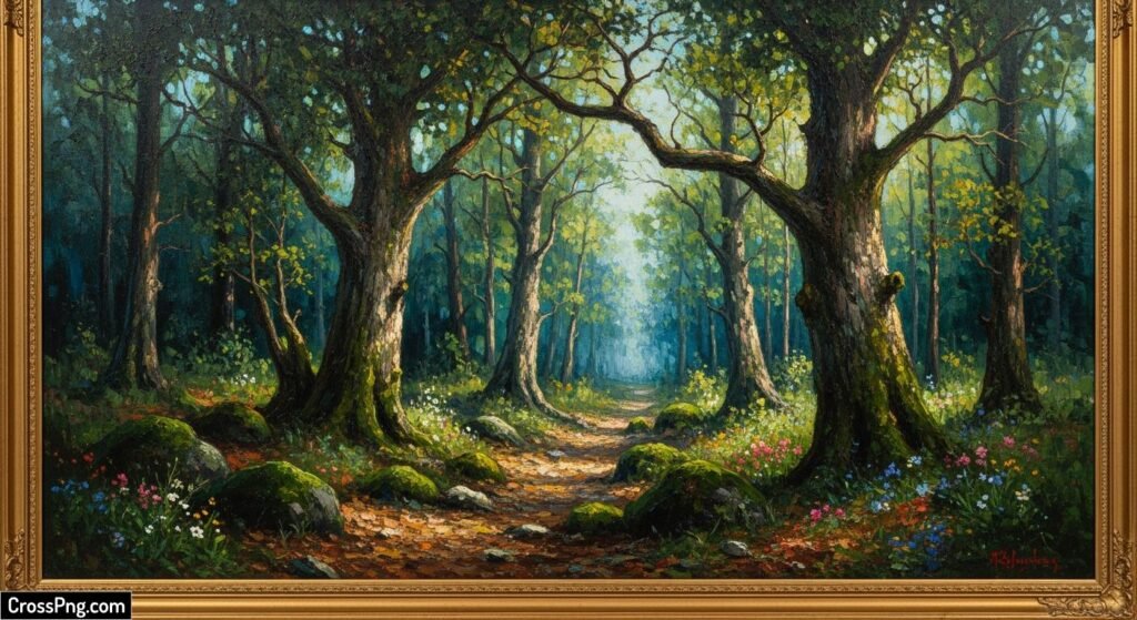 Oil painting background hd image 2