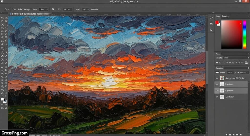Oil painting background photoshop image 3