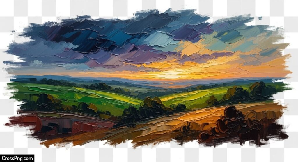 Oil painting background png image