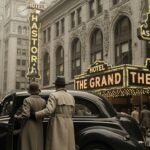 Old movie background image