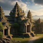 Old temple background image